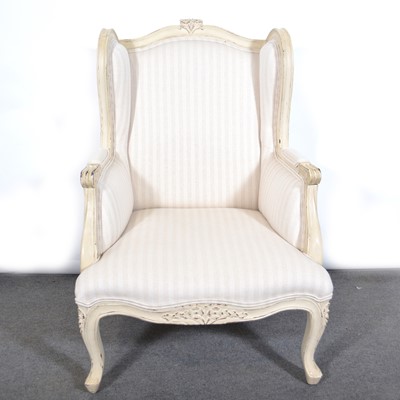 Lot 538 - French painted beech fauteuil