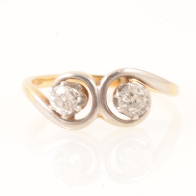 Lot 200 - Diamond two stone ring.