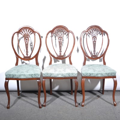 Lot 494 - Set of three Victorian dining chairs.