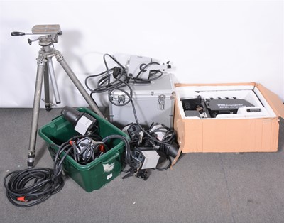 Lot 138 - Professional camera equipment and lights.
