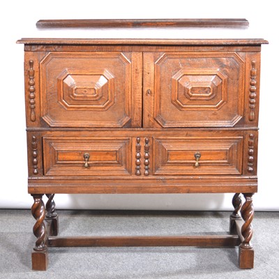 Lot 438 - Reproduction oak cupboard