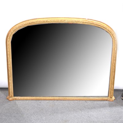 Lot 441 - Victorian overmantel mirror