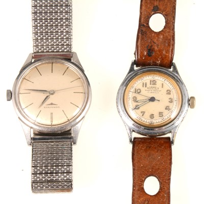 Lot 395 - Roamer, Longines - gentleman's  wrist watches.