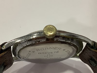 Lot 395 - Roamer, Longines - gentleman's  wrist watches.