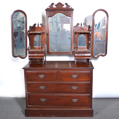 Lot 515 - Victorian walnut dressing table.