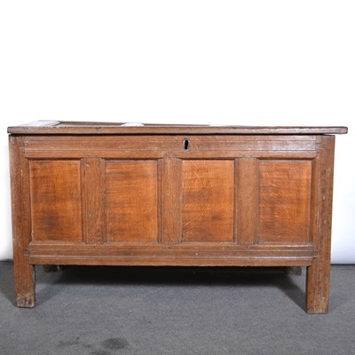 Lot 529 - Joined oak coffer, 18th Century.