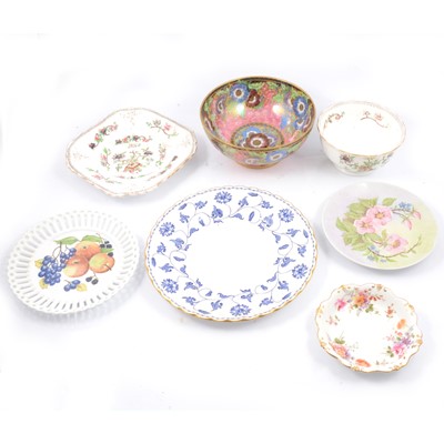 Lot 45 - Spode 'Blue Colonel' cake plate and other ceramic plates and bowls.