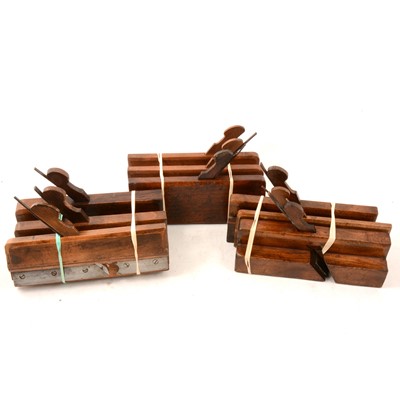 Lot 145 - A number of wooden moulding planes.