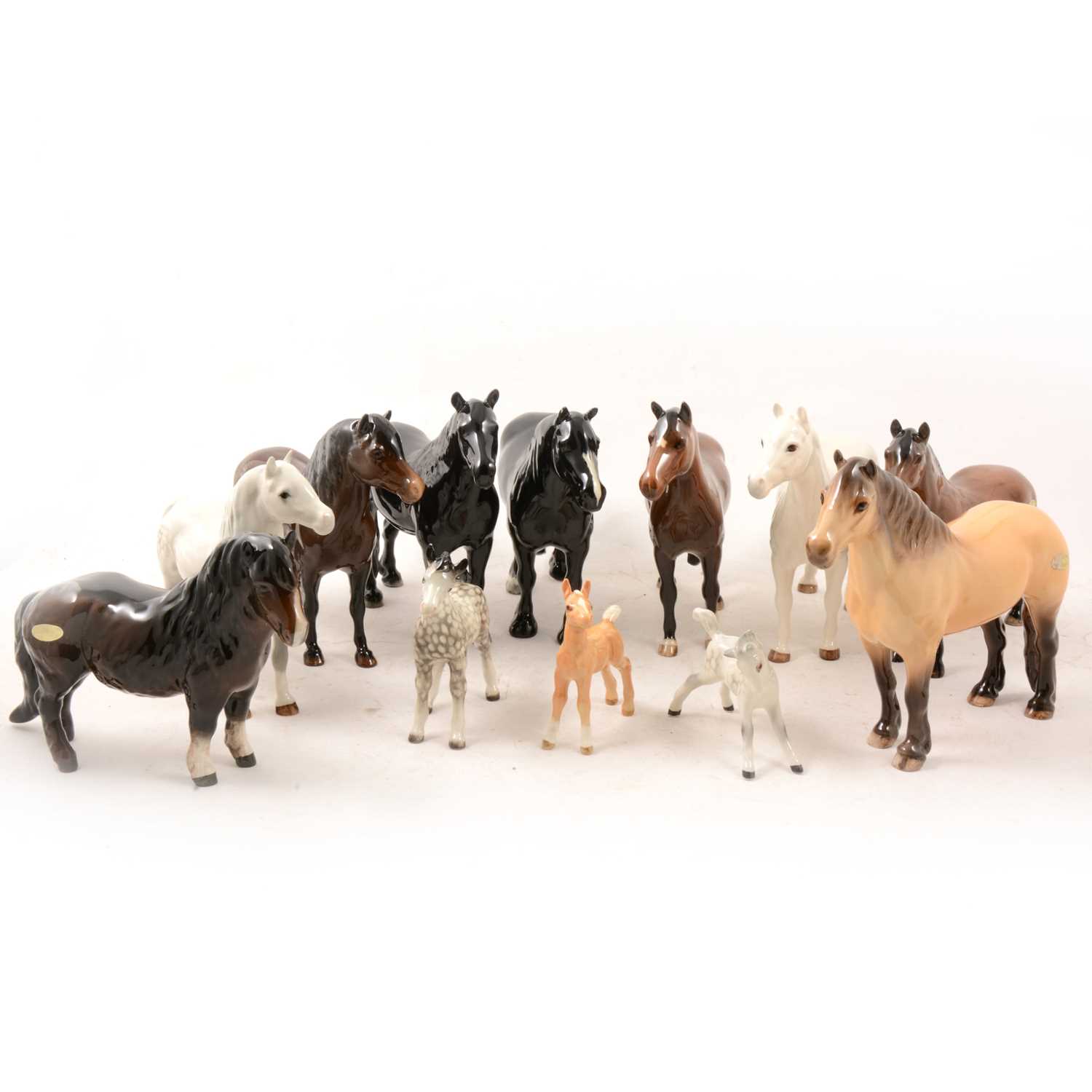 Lot 2 - A collection of Beswick horse models.