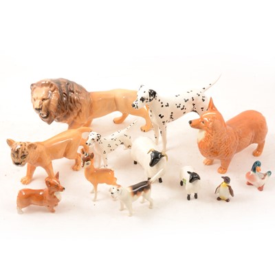 Lot 23 - A small collection of Beswick animal models.