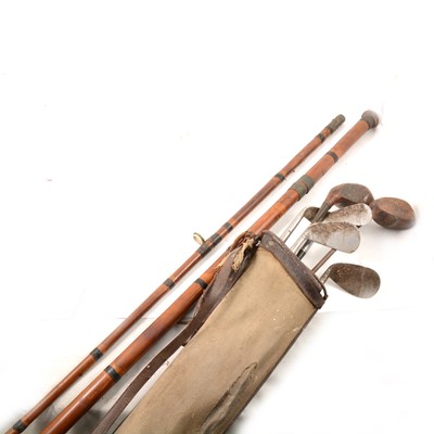 Lot 138 - Fishing Rods and golf clubs