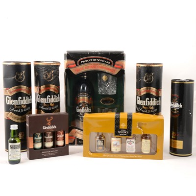 Lot 95 - Glenfiddich, Pure Malt Scotch Whisky, assorted bottles and bottlings.