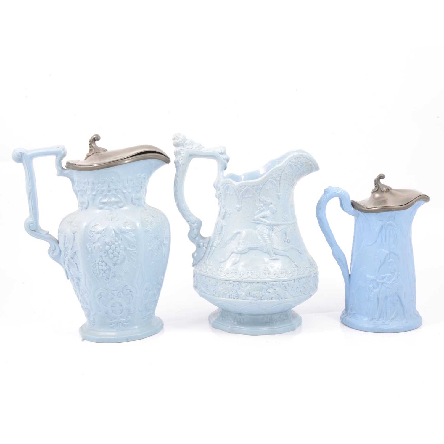 Lot 62 - Stoneware Eglington jug, Hops & Barley jug and a Camel jug