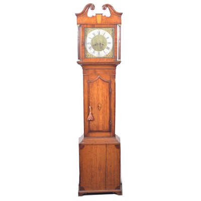 Lot 504 - Oak and mahogany longcase clock, William Bird, Seagreave