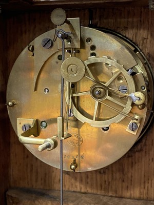 Lot 280 - 19th Century French rosewood and marquetry mantel clock, signed Henry Marc, Paris