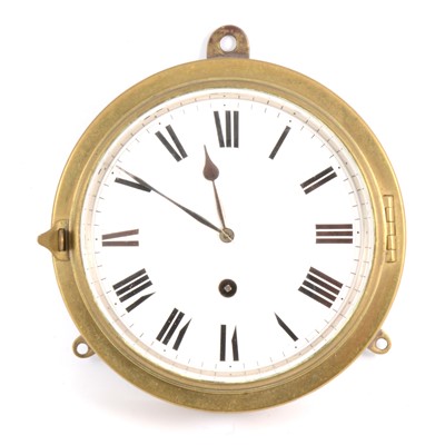 Lot 102A - Brass cased ships clock