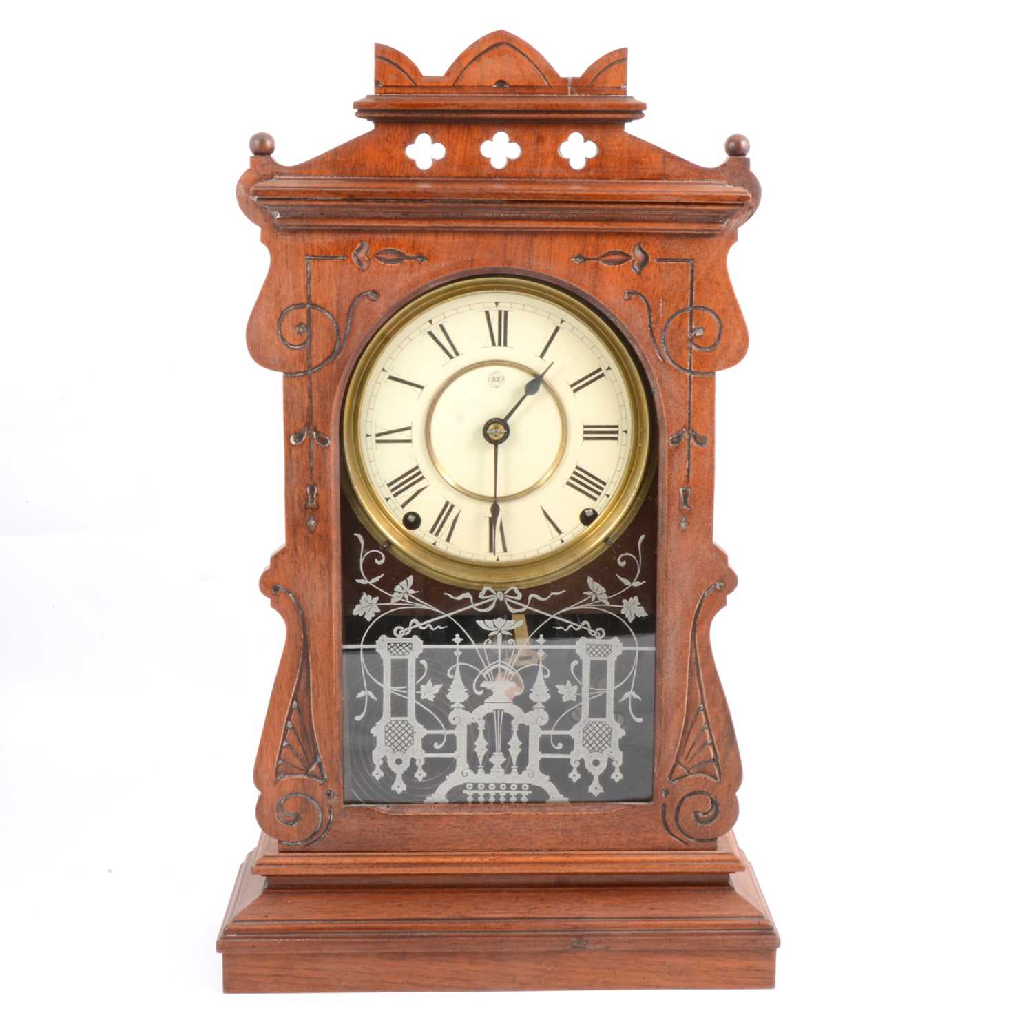 Lot 111 - American gingerbread clock.