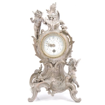 Lot 111C - French metal mantel clock