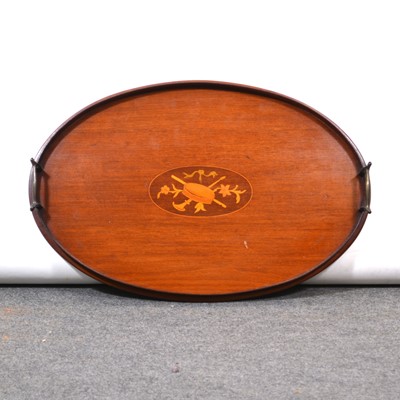 Lot 489 - Edwardian inlaid mahogany tray