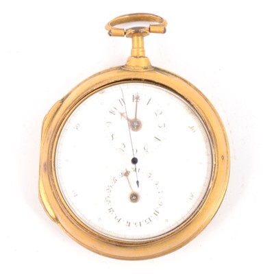 Lot 266 - George III pinchbeck pair cased pocket watch