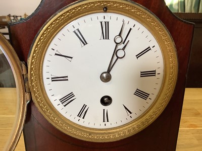 Lot 167 - Victorian mahogany mantel clock