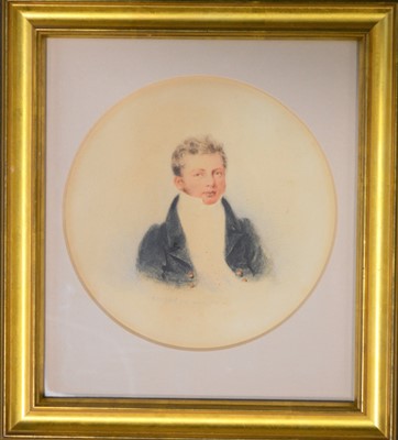 Lot 470 - Charles William Day - miniature head and shoulders portrait.