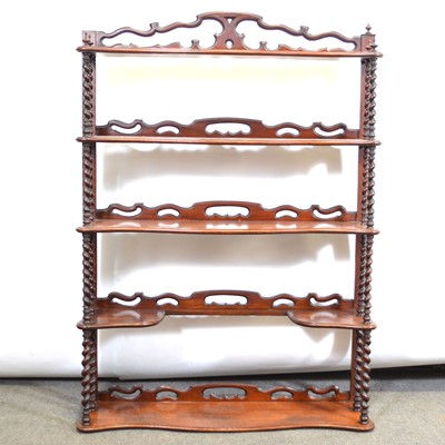 Lot 170 - Set of Victorian mahogany open wall shelves