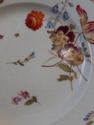 Lot 35 - A pair of Derby plates and other 19th century plates.