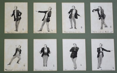 Lot 452 - English school, 'EN', eight pen and wash caricatures.