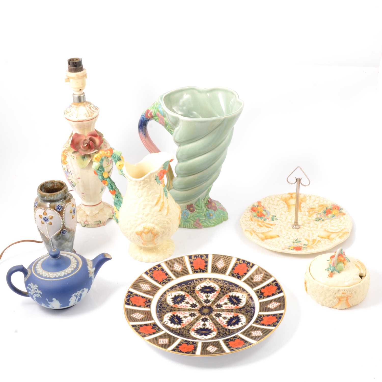 Lot 18 - Quantity of decorative ceramics including Crown Derby, Clarice Cliff, etc.
