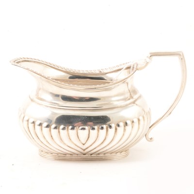 Lot 391 - Silver milk jug by 	Hawksworth, Eyre & Co Ltd, London 1899, retailed in Barnstaple.