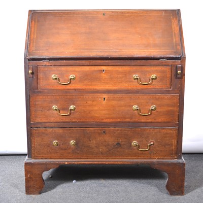 Lot 508 - Edwardian mahogany bureau.