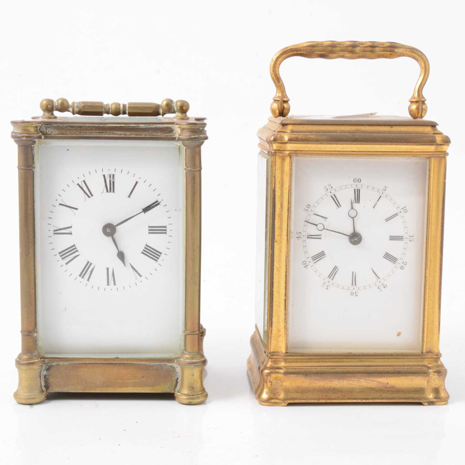 Lot 350 - Two French carriage clocks