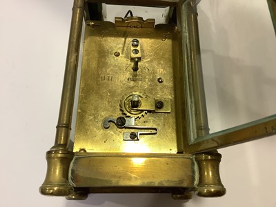 Lot 350 - Two French carriage clocks