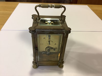 Lot 350 - Two French carriage clocks