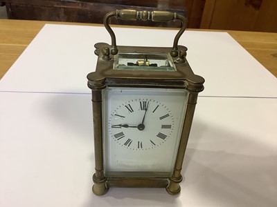 Lot 350 - Two French carriage clocks