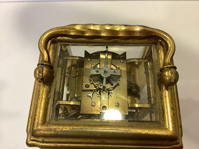 Lot 350 - Two French carriage clocks