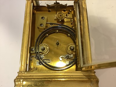 Lot 350 - Two French carriage clocks