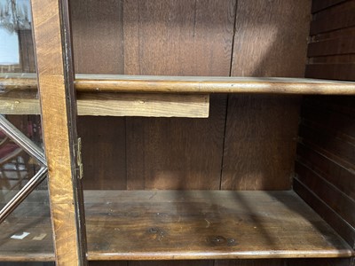 Lot 416 - George III mahogany bureau bookcase.