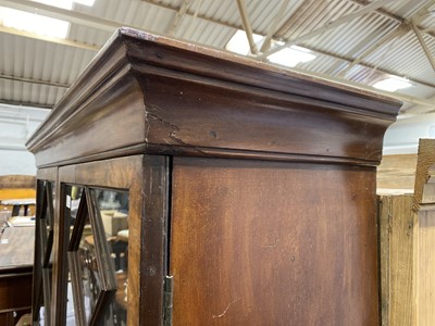 Lot 416 - George III mahogany bureau bookcase.