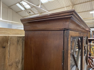 Lot 416 - George III mahogany bureau bookcase.