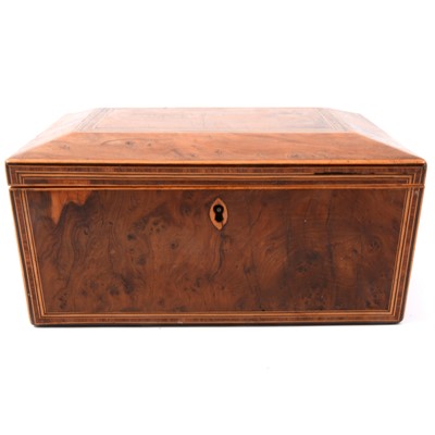 Lot 103 - Regency yew wood and inlaid box