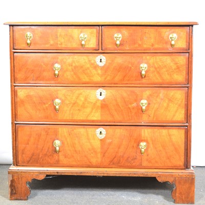 Lot 482 - George II walnut chest of drawers