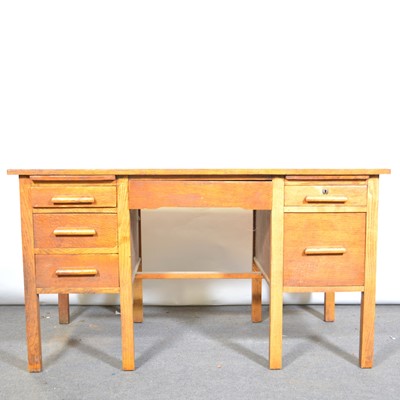 Lot 485 - Oak office desk