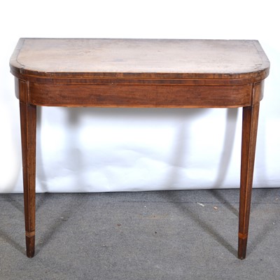 Lot 488 - George III mahogany card table