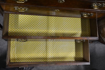 Lot 493 - George I style walnut bureau bookcase