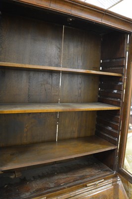 Lot 493 - George I style walnut bureau bookcase