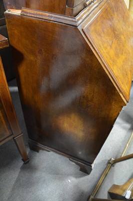 Lot 493 - George I style walnut bureau bookcase