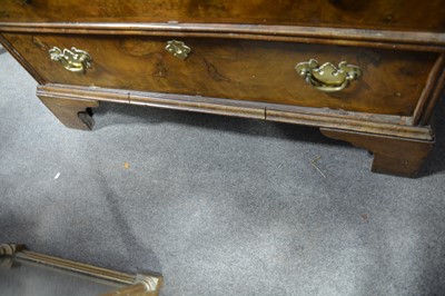 Lot 493 - George I style walnut bureau bookcase