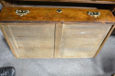 Lot 493 - George I style walnut bureau bookcase